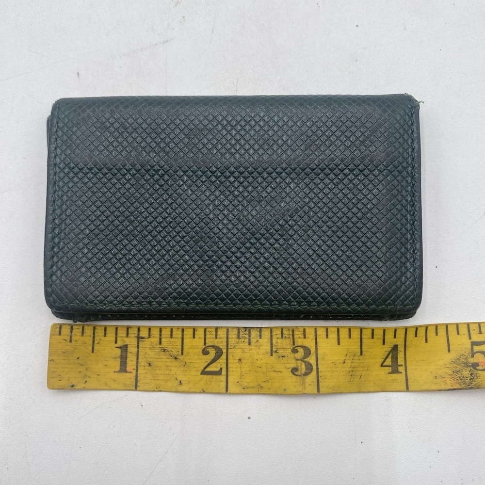 BOTTEGA VENETA Green Intrecciato Leather‎ Mens Bifold Wallet Italy Card SEE PICS